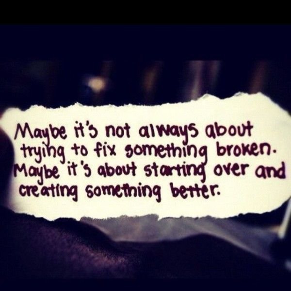 Maybe its not about fixing something