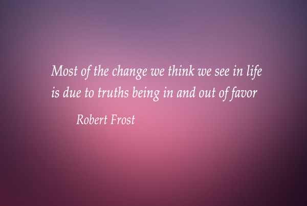 Most of the change we think we