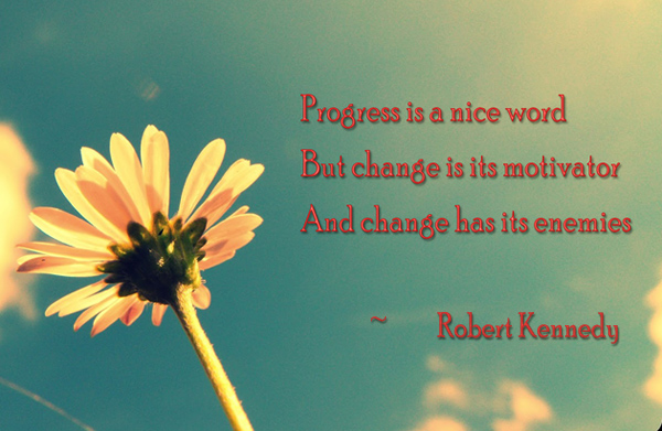 Progress is a nice word