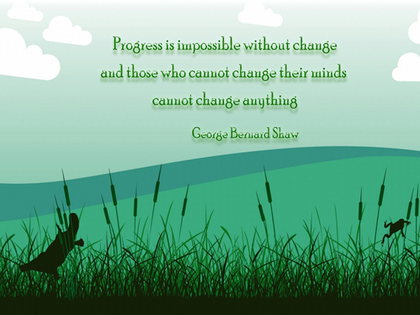 Progress is impossible without change