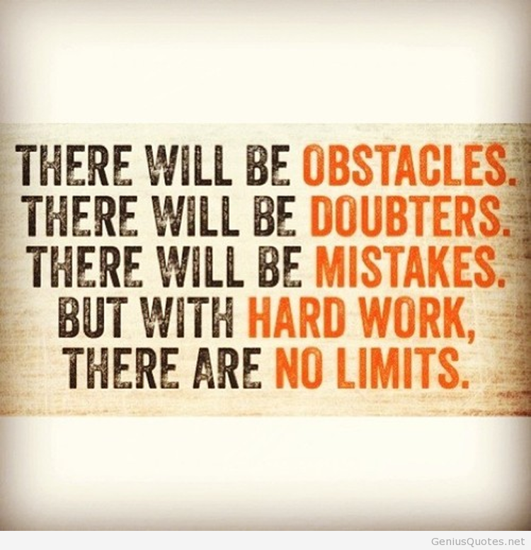 There will be obstacles