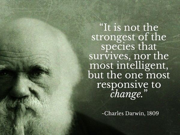 It is not the strongest of the species that survives nor the most intelligent…
