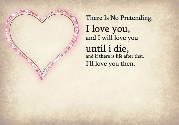 There is no pretending