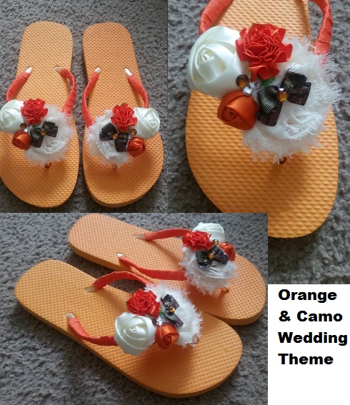Orange & Camo Bridal Shoes