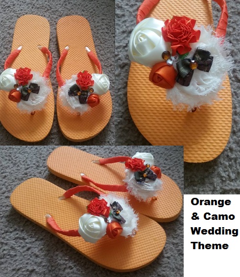 35 Stunning Beach Wedding Shoes for the Perfect Seaside Nuptials 5 Orange & Camo Bridal Shoes