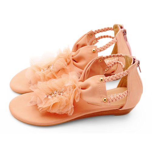 Peach Flat Beach Wedding Shoes