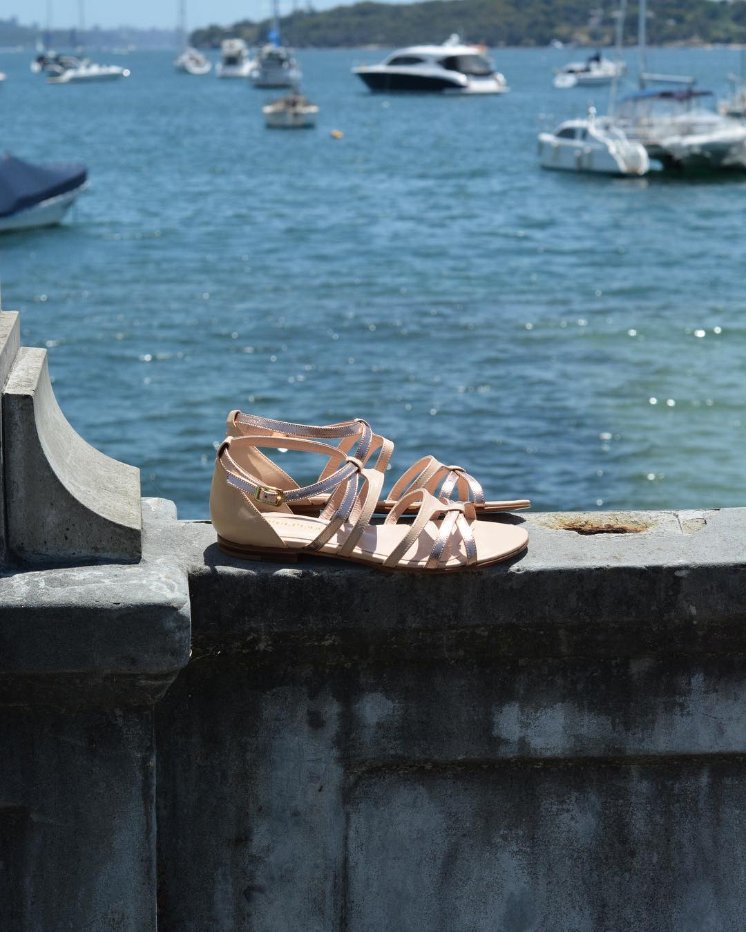 A perfect little dressy flat sandal for a Party by the sea #truepenny #truepennyshoes #flatsandals #dressyflats