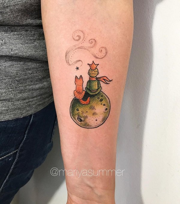 Beautiful Little Prince Tattoo on Forarm.