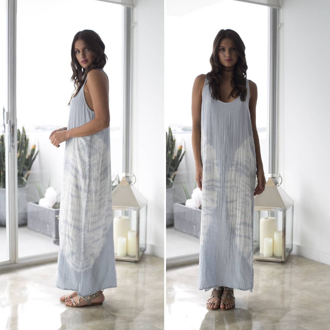 MAXImum style, minimal effort! We can't wait to slip into this super soft cotton maxi, and wear it everywhere! #maxidresses #cottondresses