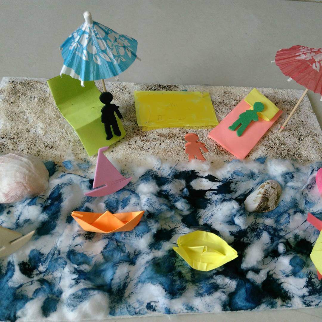 #beach #beachcraft #dyeart #schoolcraft #schoolproject