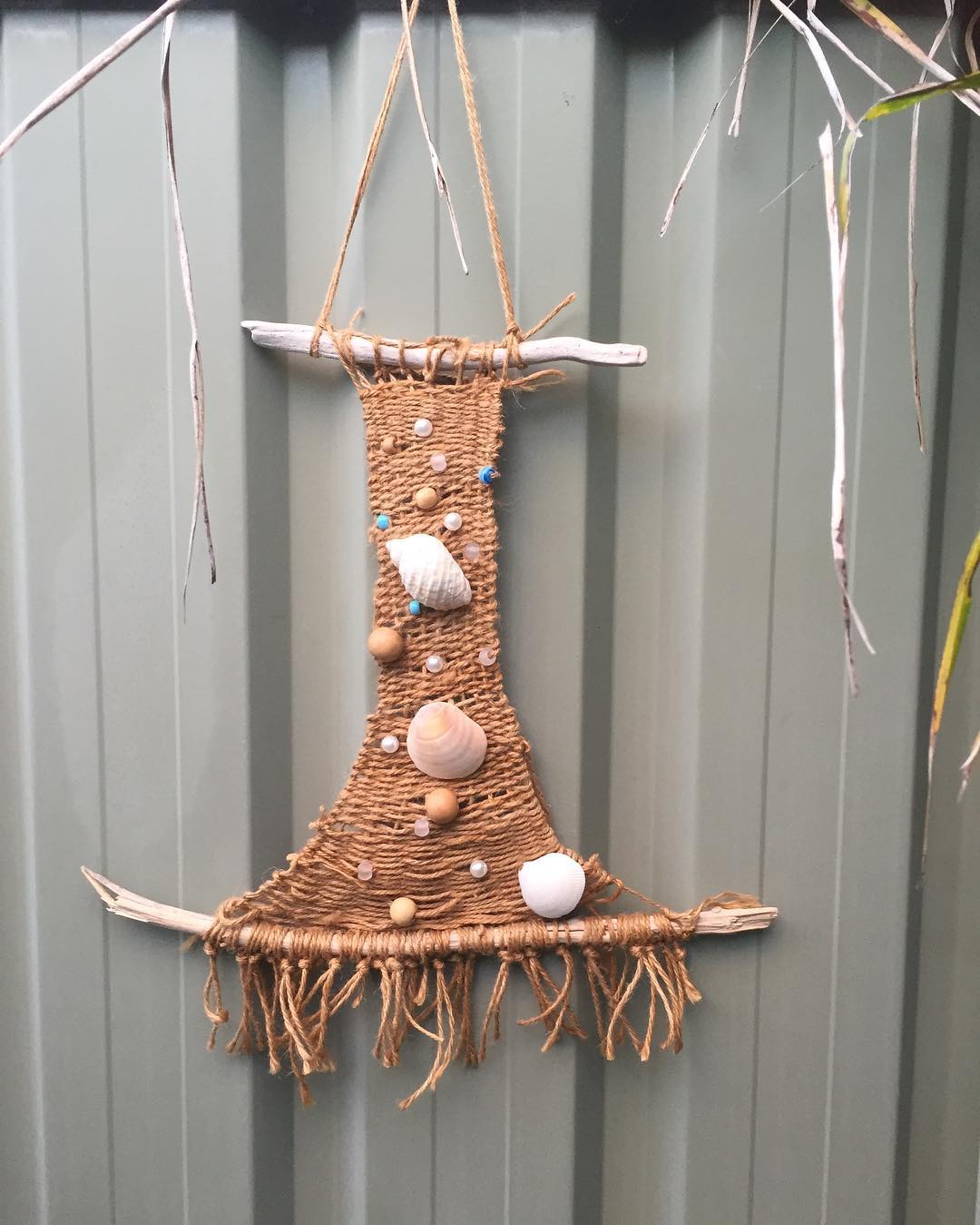 #crafts #driftwood #seashells #weaving #beachcraft