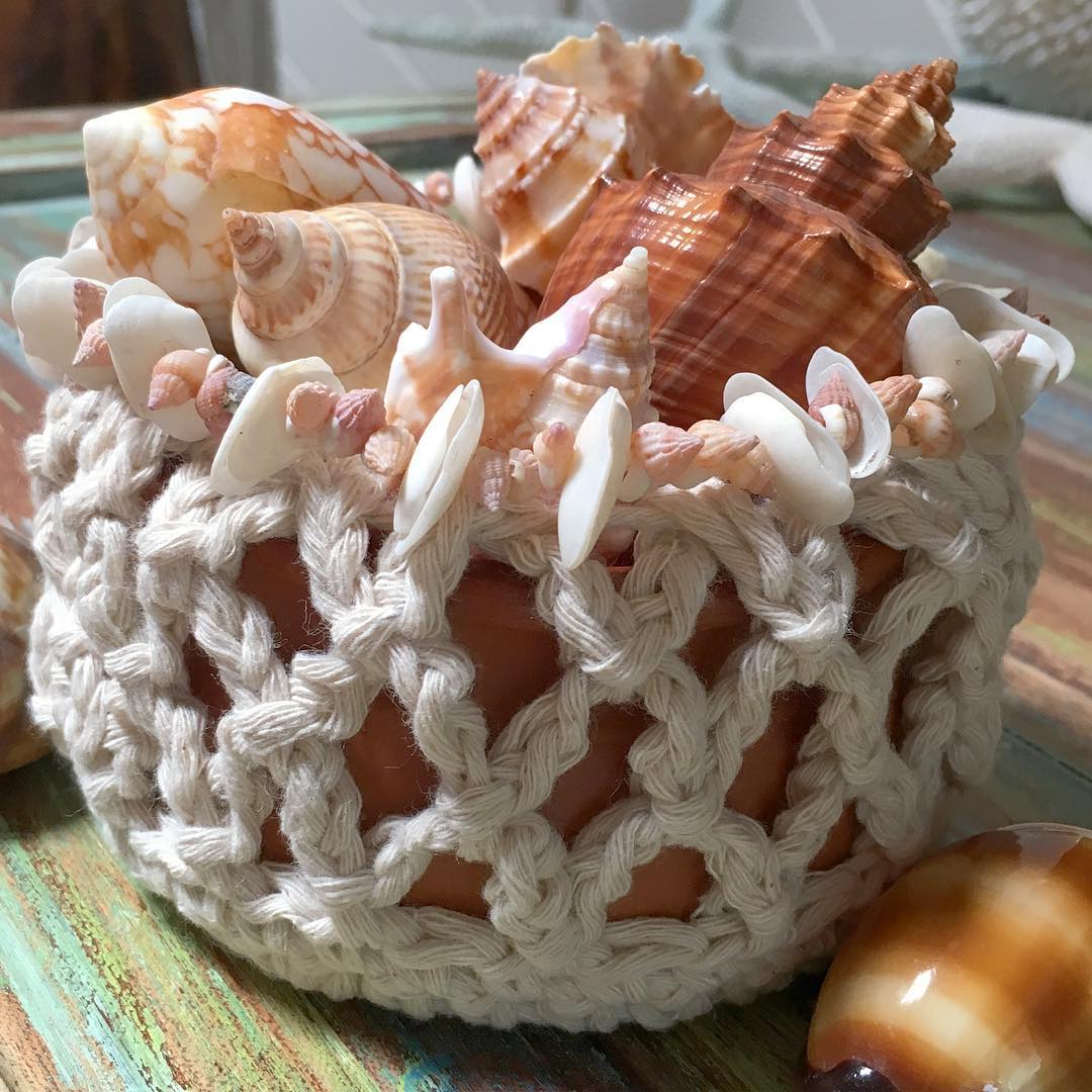 #handmade #crochet #beachcraft #neutraltones #seashells #collection #coastaldecor