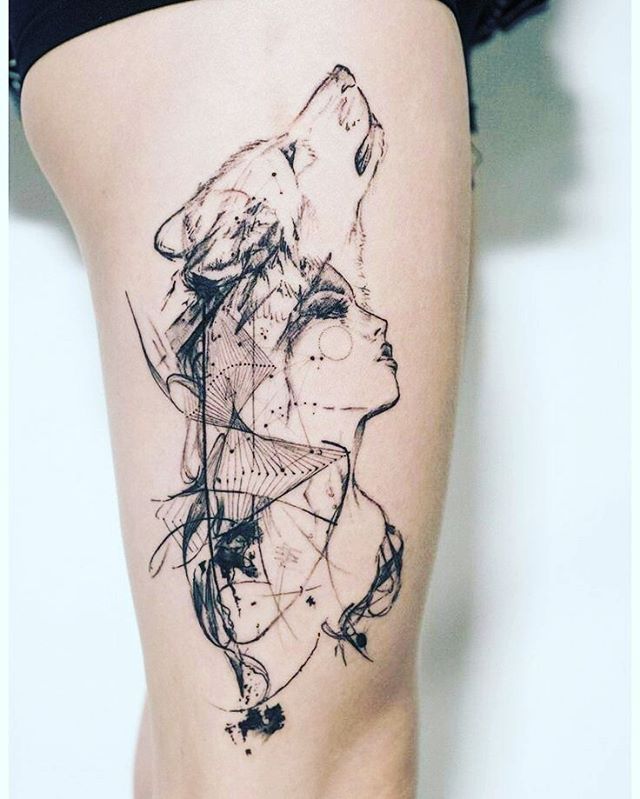 tattoos for women wolf