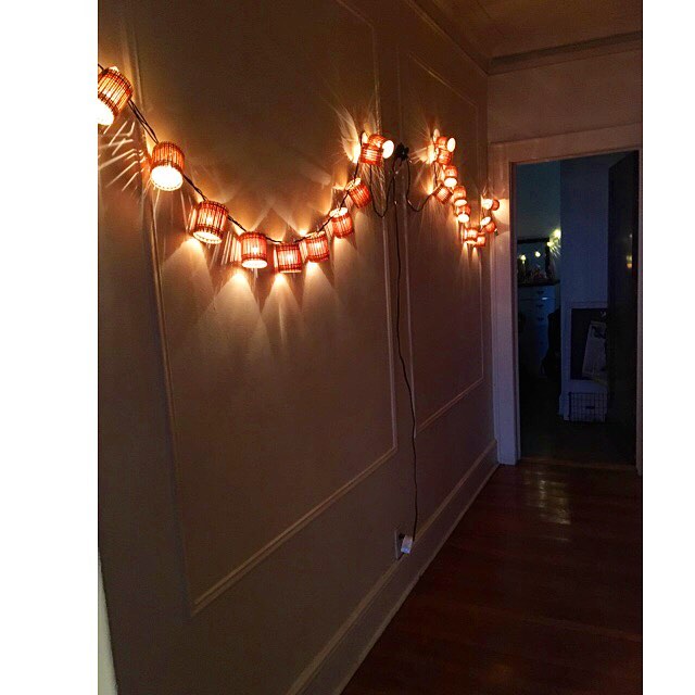 ✨✨✨ #apartmenttherapy #apartmentdecor #fairylights #hallway #hallwaydecor #prettylights #lights #decorativelights #stringlights