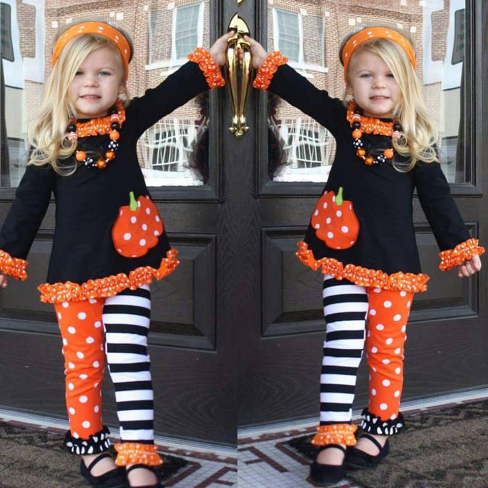 Adorable Black & Orange Outfit