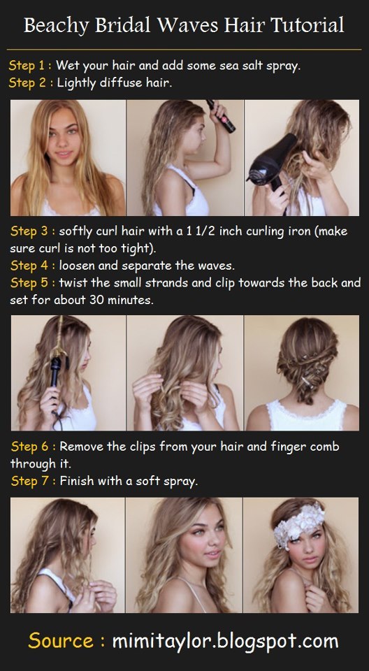 Beachy Bridal Waves Hairstyle