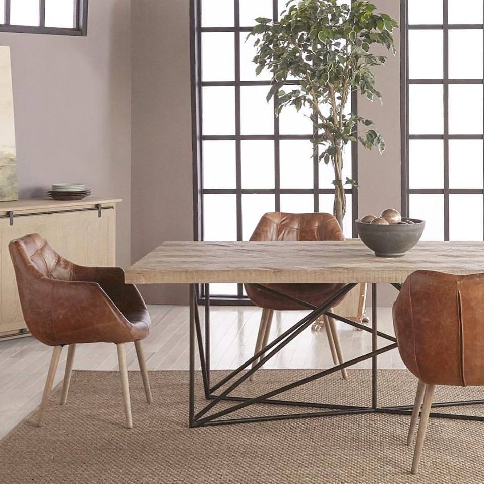 Canvas Smokey Grey Dining Room Set With Morris Dining Chairs