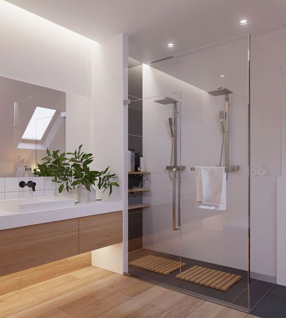 Elegant minimalist bathroom!