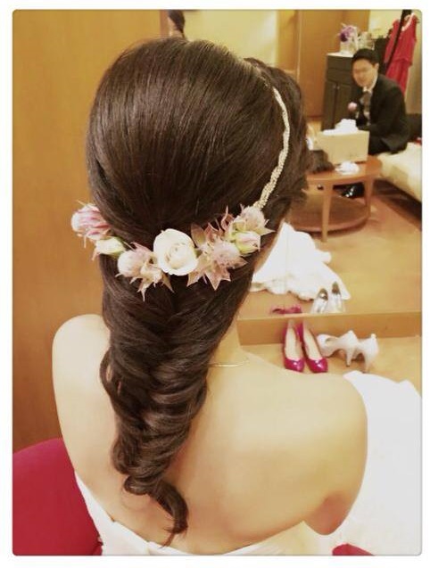 Fishtail Braid With Flowers