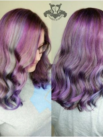 Soft Beach Waves With Geode Hair Color