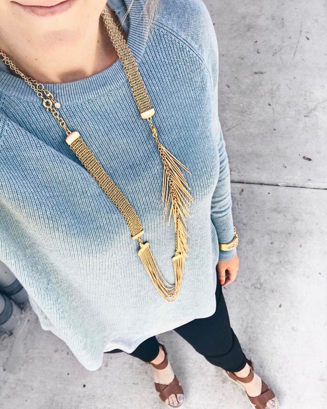 Spring Sweater With Flats