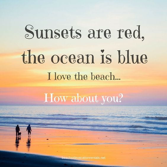 Sunsets are red..