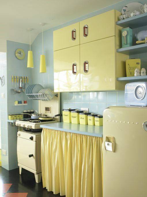 Yellow Theme Industrial Vintage kitchen