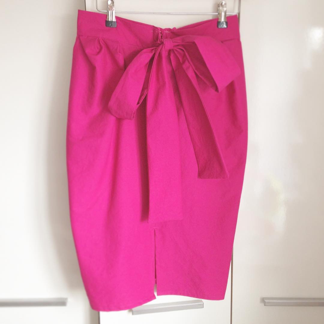 #skirt #pencilskirt #sewing #dressmaking #seamstress #pink #bow