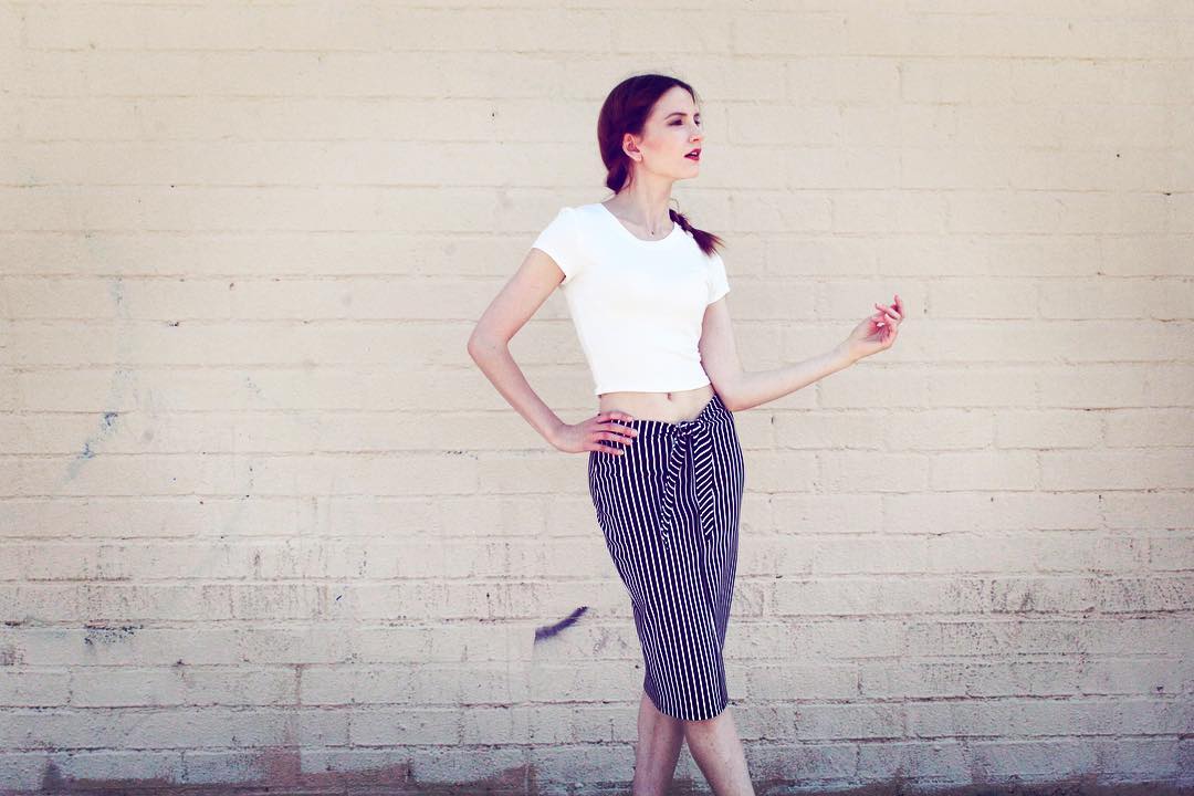 #stripe #skirts #casual #tieskirt #tiefront #croptop