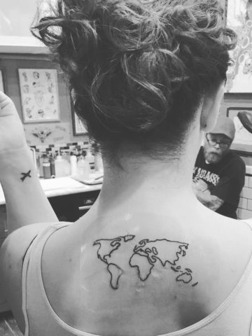 #traveltattoos #maptattoo #mapoutline #planetattoo