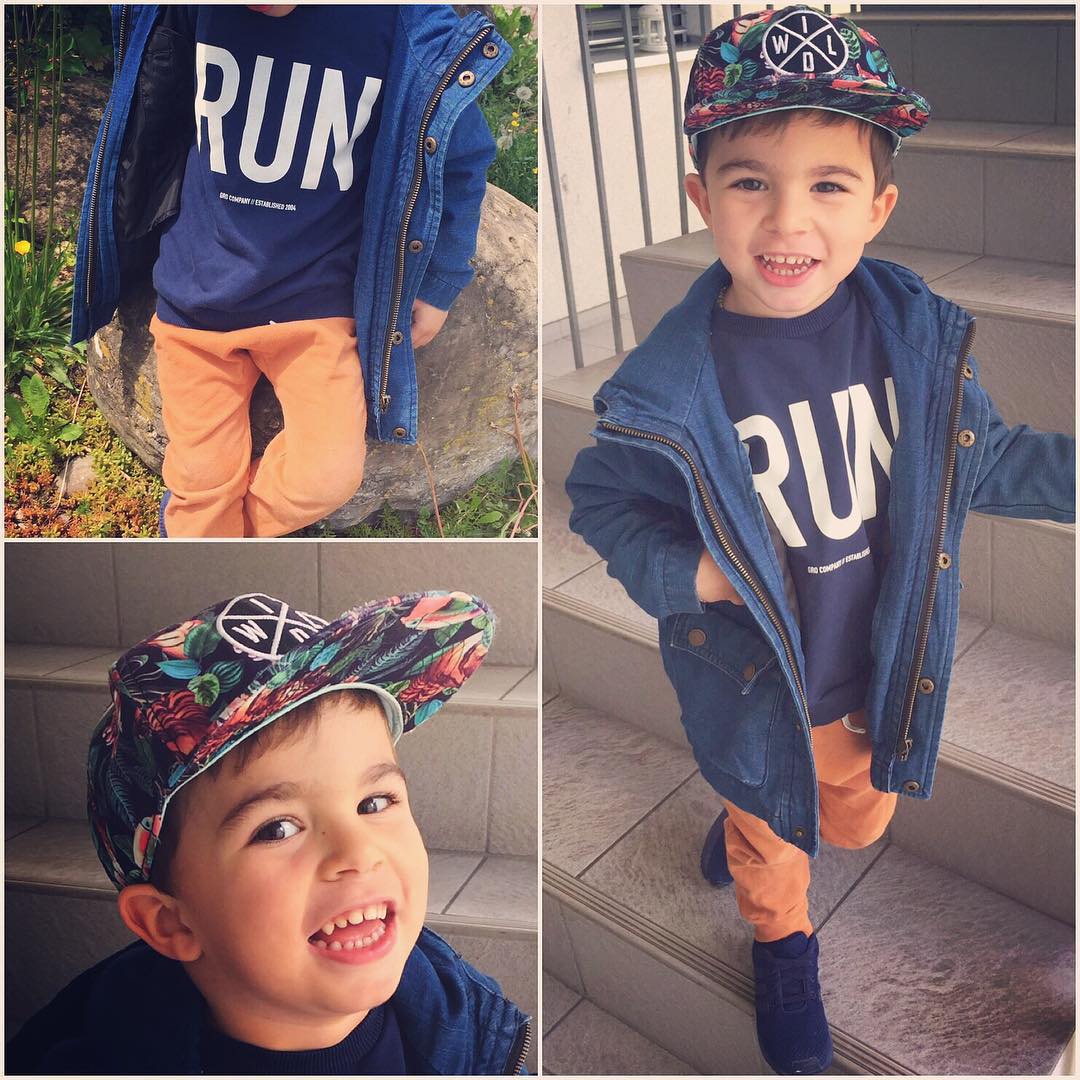 Cool Boy Outfit With Blue Sneakers