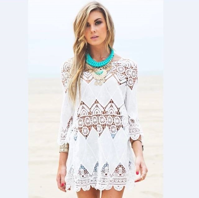 Crochet Summer Beach Dress With Beautiful Neckless