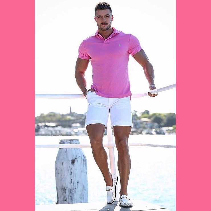 Pink T-Shirt And White Shorts