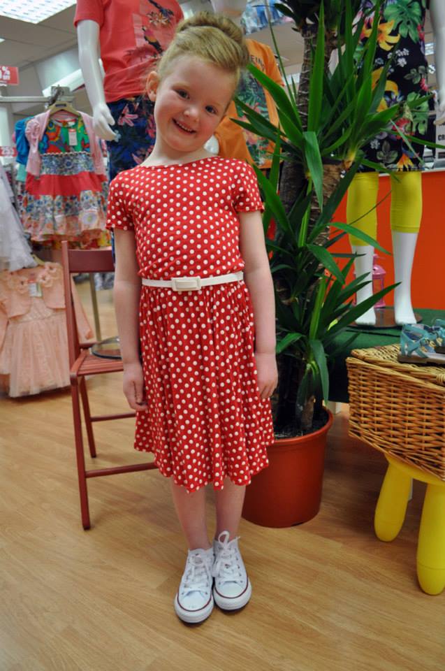 Red Polka Dots Dress With Converse