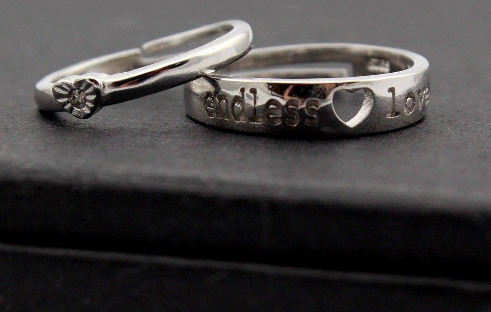 Silver Endless Love Couple Rings