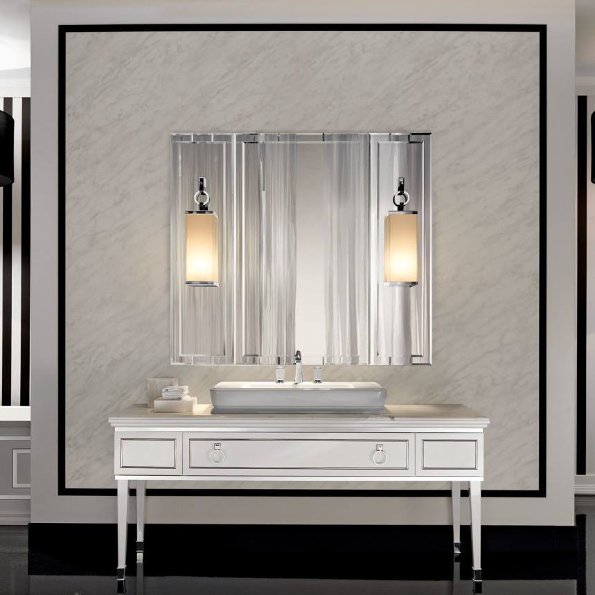 Square Wall Mirror in Luxury Bathroom