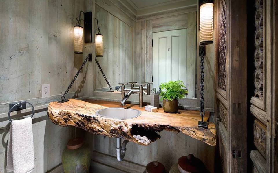 Best Rustic Bathroom Design With Beautiful Rustic Sink