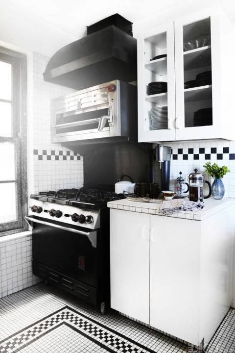 Black & White Tiny Kitchen