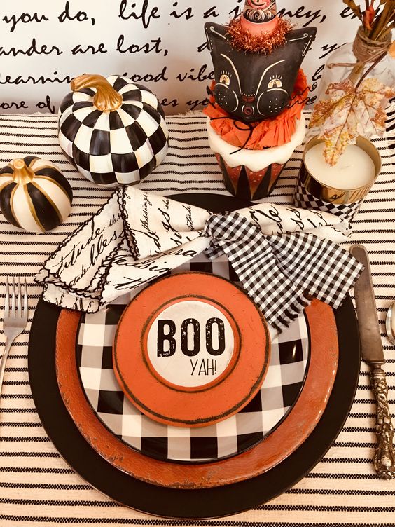 Boo Yah to you - cute Halloween place setting!!