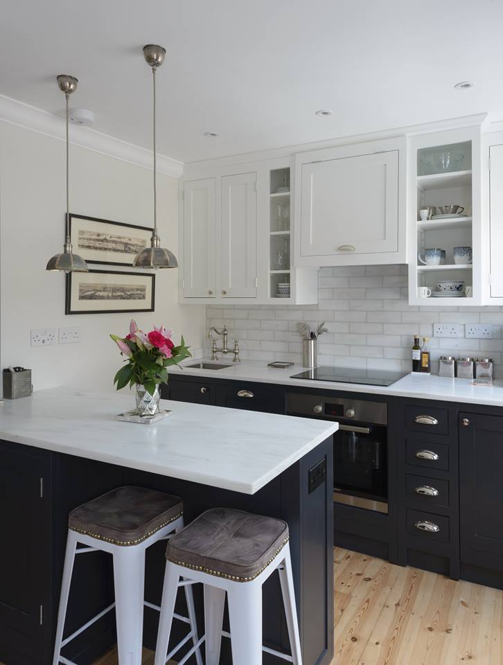 Chic Black & White Small Kitchen