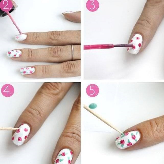 Chic Spring Floral Nails