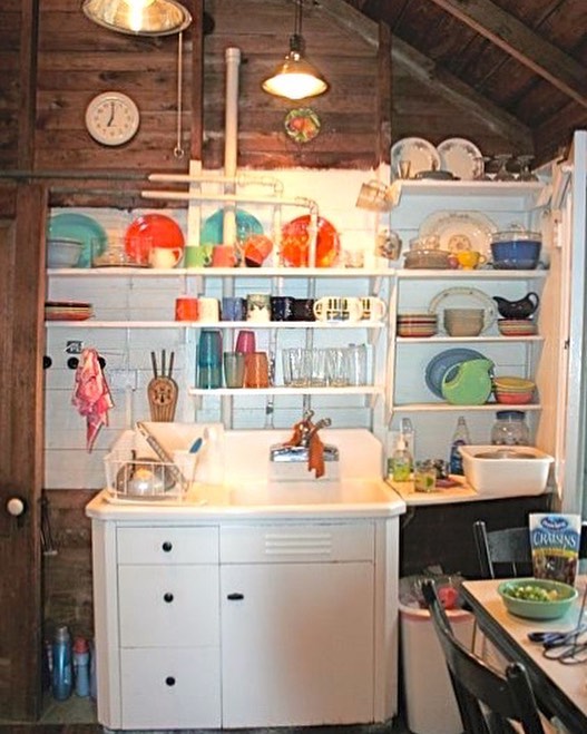 Cool Colored Tiny Kitchen