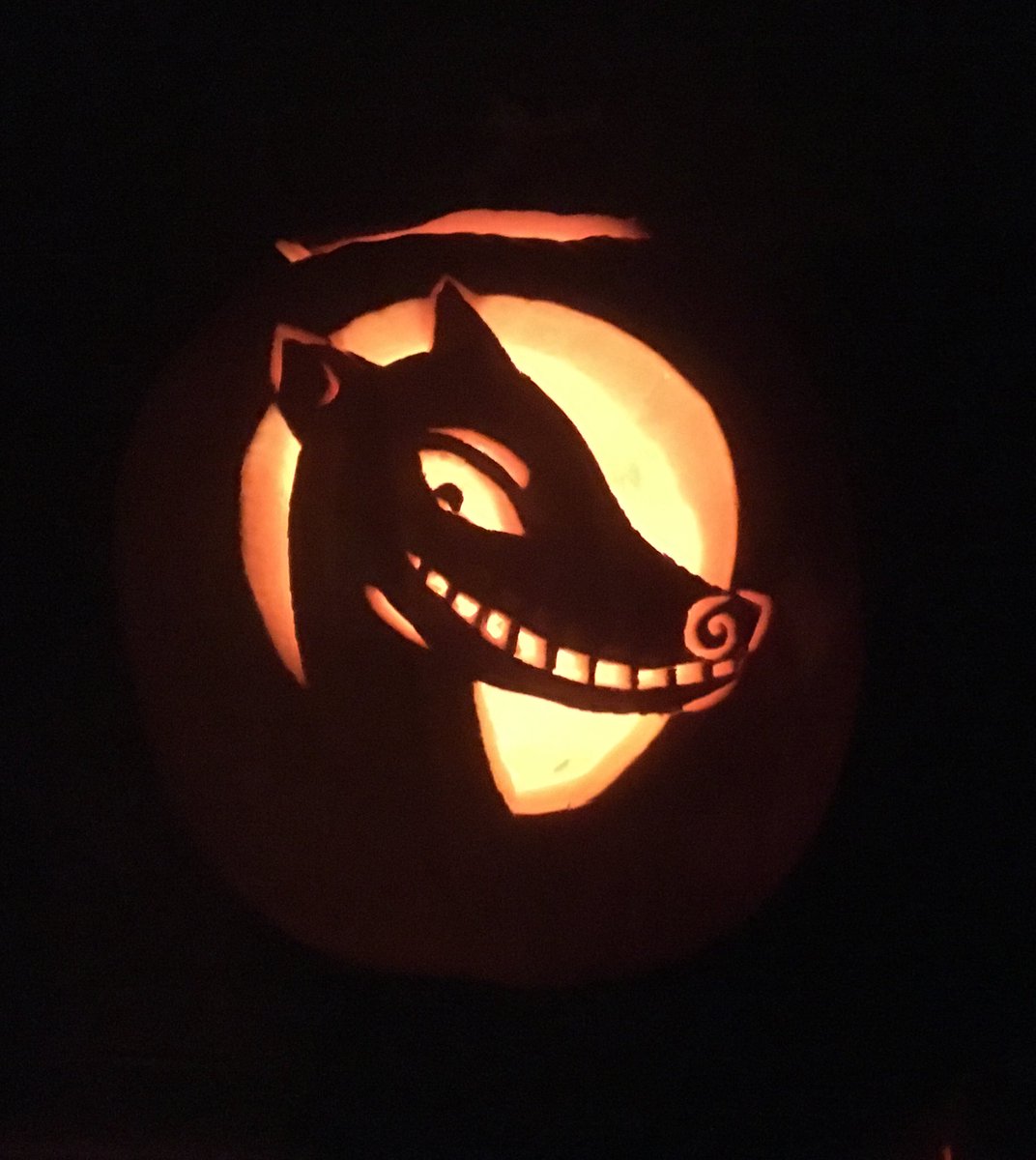 Coyote pumpkin carving!