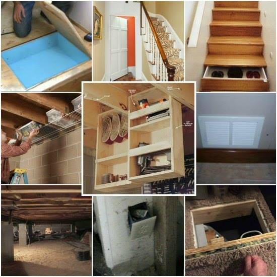 Creating hidden storage is a great way to keep various items out of sight.