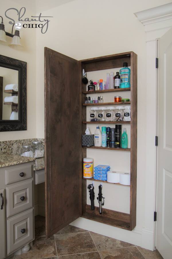 DIY Bathroom Storage.