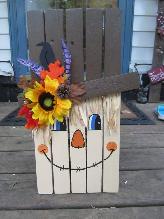 diy scarecrow halloween pallet wood scarcrow unique