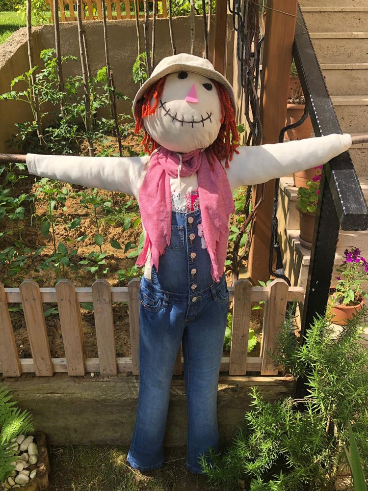 Decorative scarecrow for Halloween.