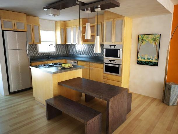 Designer Small Kitchen With Beautiful Island