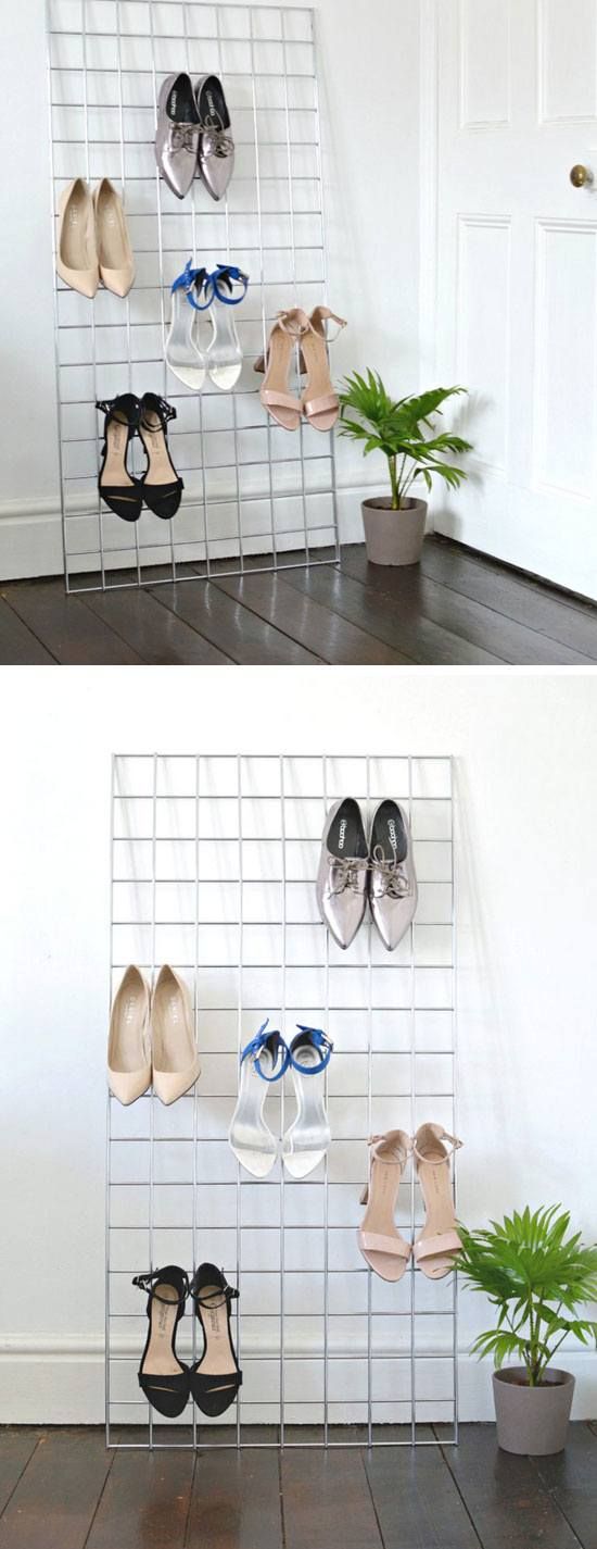 Grid Shoe Storage Display