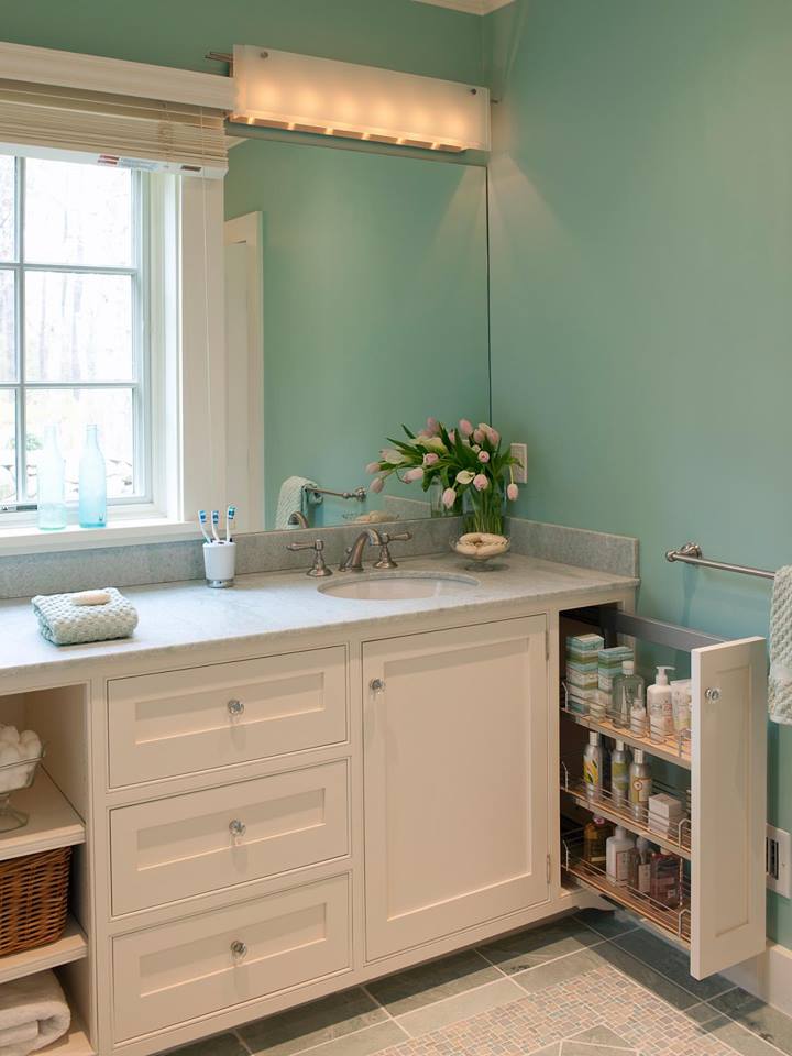 Hide unsightly toiletries with these clever bathroom storage ideas.